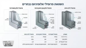 סוגי פרופילים לעבודות אלומיניום
