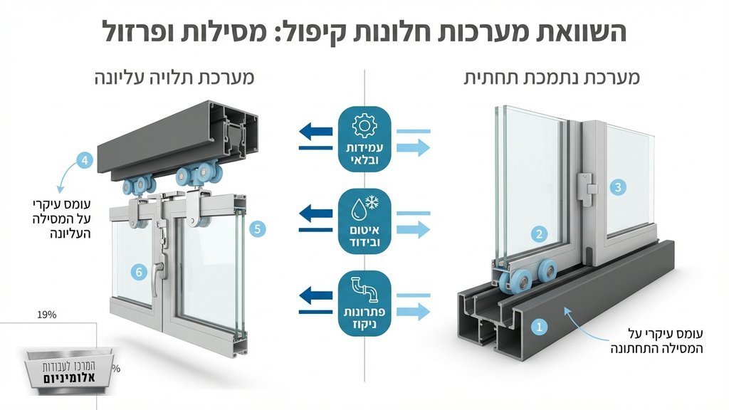 מערכת חלונות מתקפלים מאלומיניום במרפסת