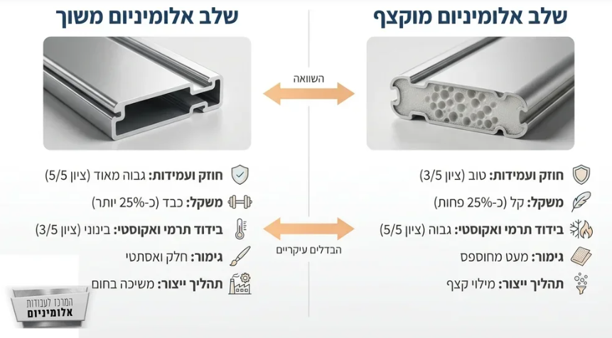 תקריב על שלבי תריסים מאלומיניום באיכות גבוהה